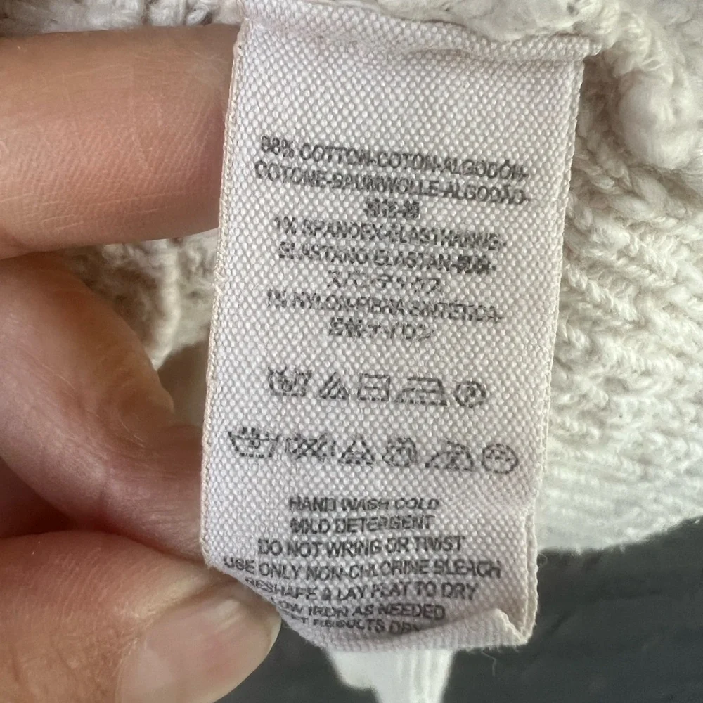 Free People Cream Button-Front Sweater Sz S